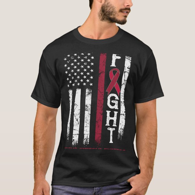 Williams Syndrome Warrior US Flag T-Shirt (Vorderseite)