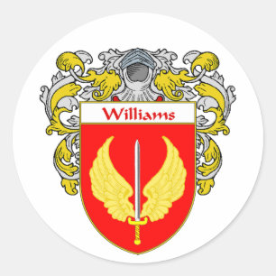 Williams-Wappen (überzogen) Runder Aufkleber