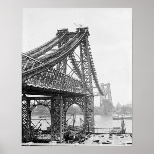 Williamsburg Bridge, 1902. Vintage Photo Poster