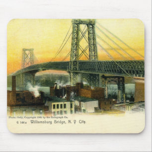 Williamsburg Bridge, New York City, 1905 Vintage a Mousepad