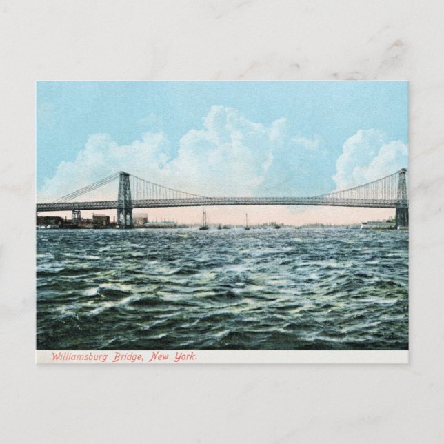Williamsburg-Brücke 1904 NYC-Poster Postkarte (Vorderseite)