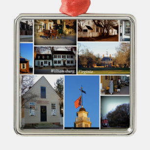 Williamsburg-Collage Ornament Aus Metall