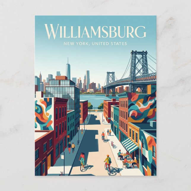 Williamsburg New York State Postkarte (Vorderseite)