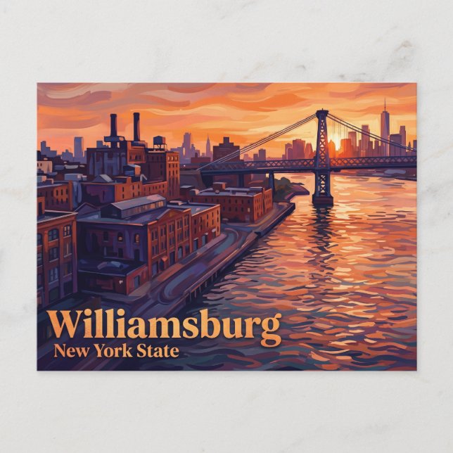 Williamsburg New York State Postkarte (Vorderseite)