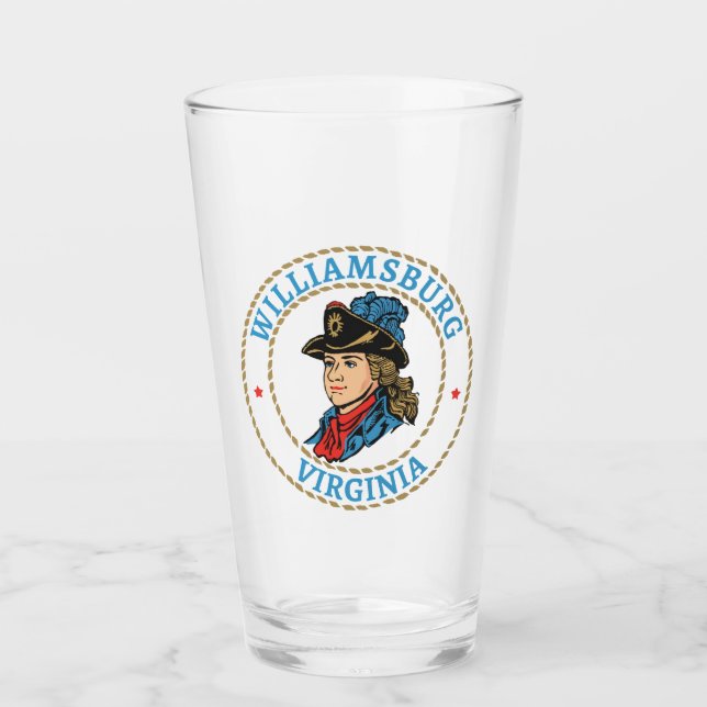 Williamsburg Virginia Colonial Glas (Vorderseite)