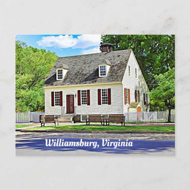 Williamsburg, Virginia Postkarte (Vorderseite)