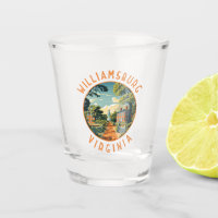 Williamsburg Virginia Retro Distressed Circle
