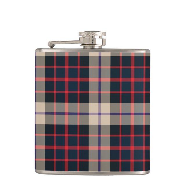 Williamson moderner Tartan kariert Flachmann (Vorderseite)