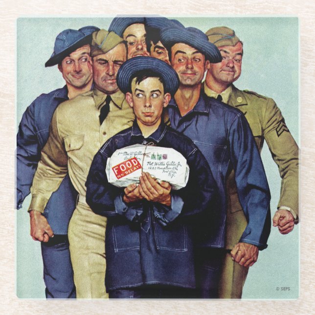 Willie Gillis' Package von Zuhause Glasuntersetzer (Vorderseite)