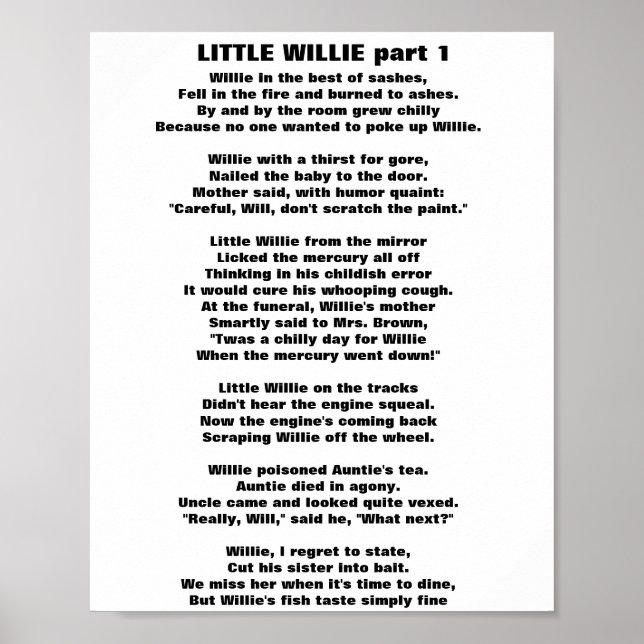 WILLIEN POEM Teil 1 Poster (Vorne)