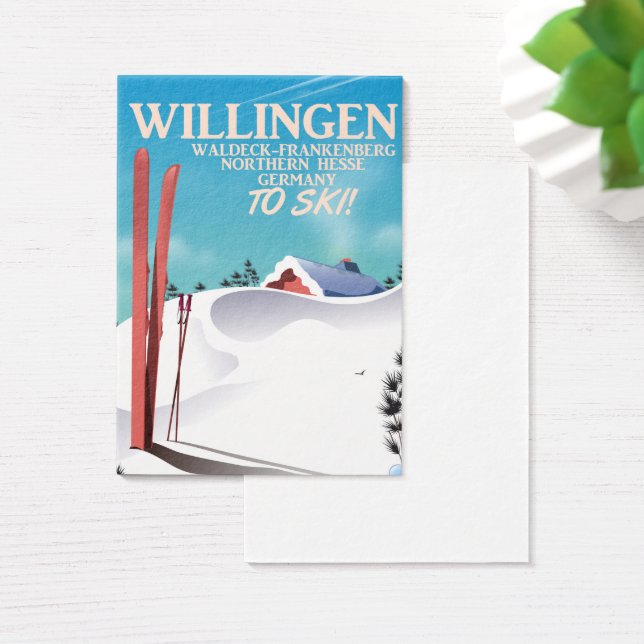 Willingen Skifahrplakat. (Schreibtisch)