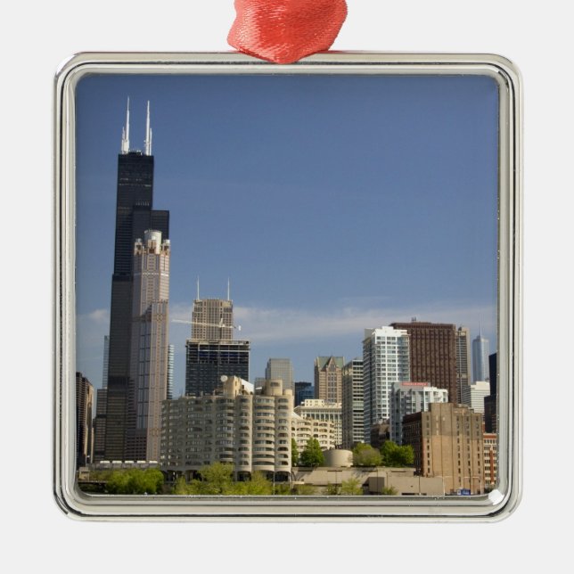 Willis Tower, früher bekannt als der Sears Tower Silbernes Ornament (Vorne)
