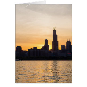 Willis Tower Sonnenuntergang Silhouette
