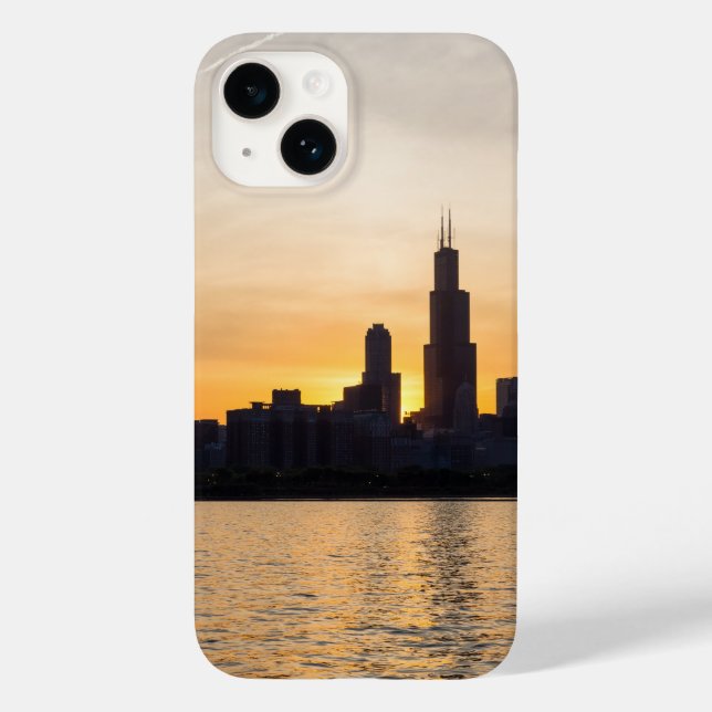 Willis Tower Sunset Silhouette Case-Mate iPhone Hülle (Rückseite)