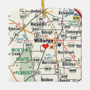 Williston Florida Karte Keramikornament
