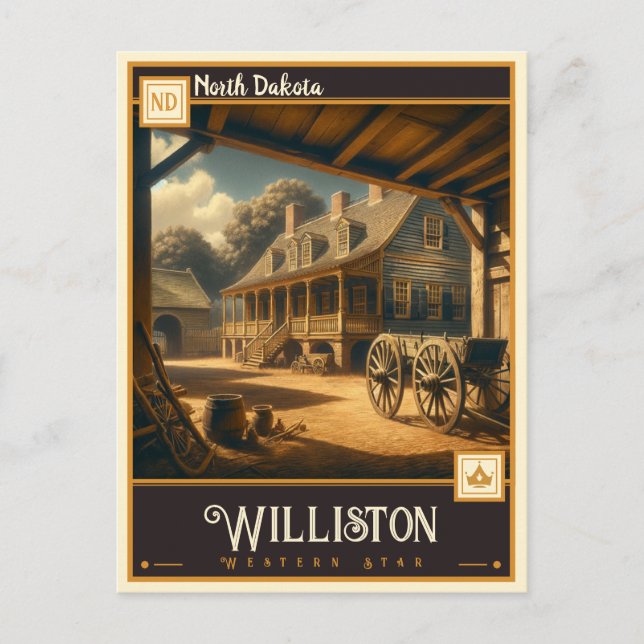 Williston, North Dakota | VINTAG Postkarte (Vorderseite)