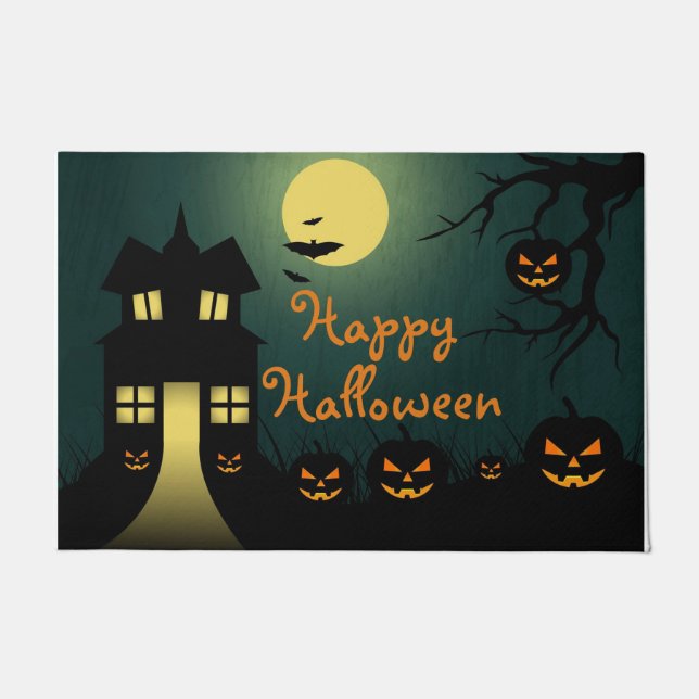 Willkommen 18" x 24" Türmatte/Halloween Fußmatte (Vorderseite)
