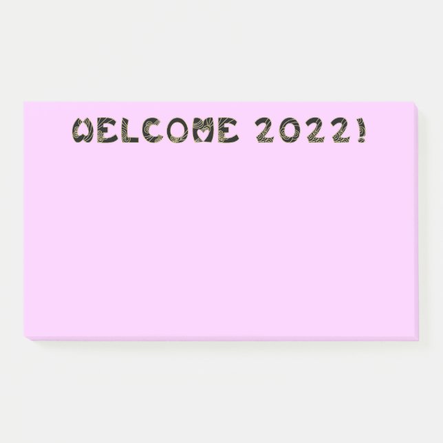 Willkommen 2022! post-it klebezettel (Vorderseite)