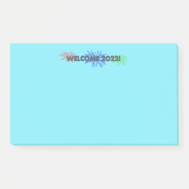 Willkommen 2022! Post-it-Notes Post-it Klebezettel (Vorderseite)
