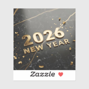 Willkommen 2026 Frohes Neues Jahr Aufkleber