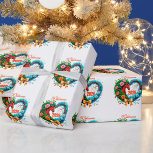 Willkommen 2026 geschenkpapier
