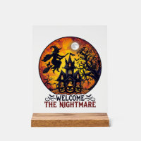 Willkommen Albtraum Halloween Spukhaus Fliegende H