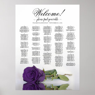 Willkommen! Alphabetische Sitzordnung der Violette Poster