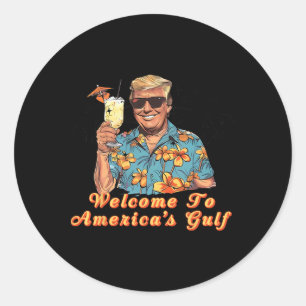 Willkommen am Golf von Amerika - Funny Beach Cruis Runder Aufkleber