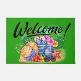 Willkommen am Strand Fußmatte