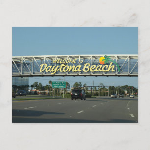 Willkommen am Strand von Daytona Florida Postkarte