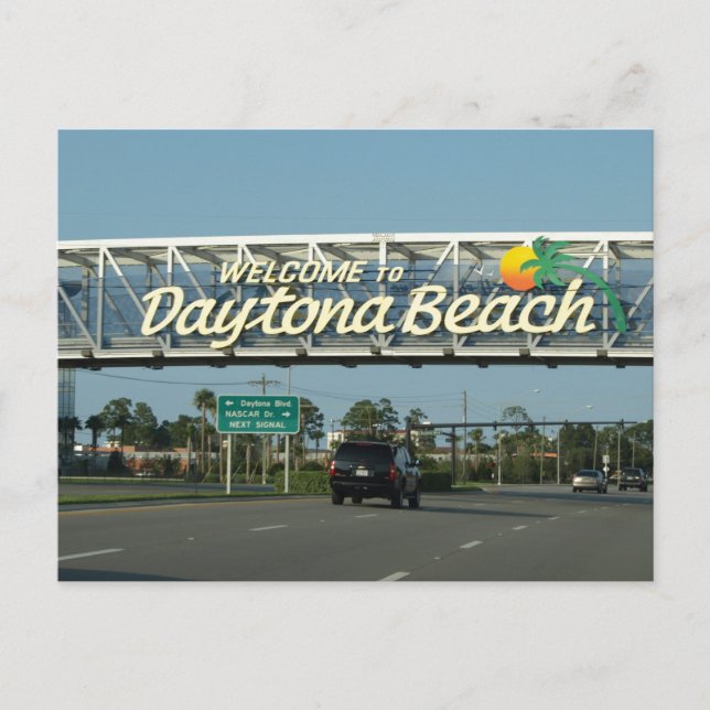 Willkommen am Strand von Daytona Postkarte (Vorderseite)