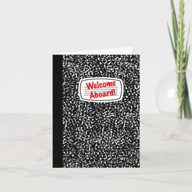 Willkommen an Bord Baut.-Notizbuches Karte (Vorderseite)