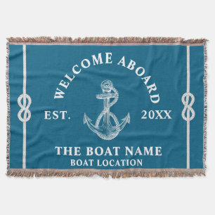 Willkommen an Bord Bootsname und -ort Anker  Decke