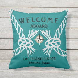 Willkommen an Bord der Boote Name Aquamarin und we Kissen
