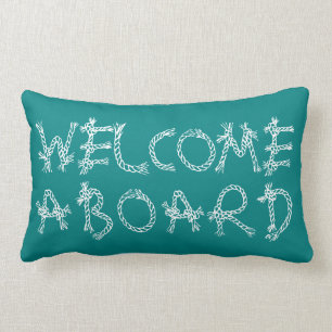 Willkommen an Bord der nautischen Typografie aquam Lendenkissen
