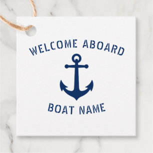 Willkommen an Bord des Bootes Name Nautical Sea An Geschenkanhänger