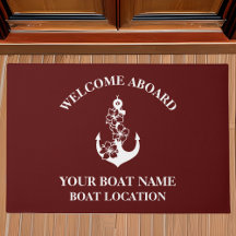 Willkommen an Bord des Schiffes Name Floral Anker 