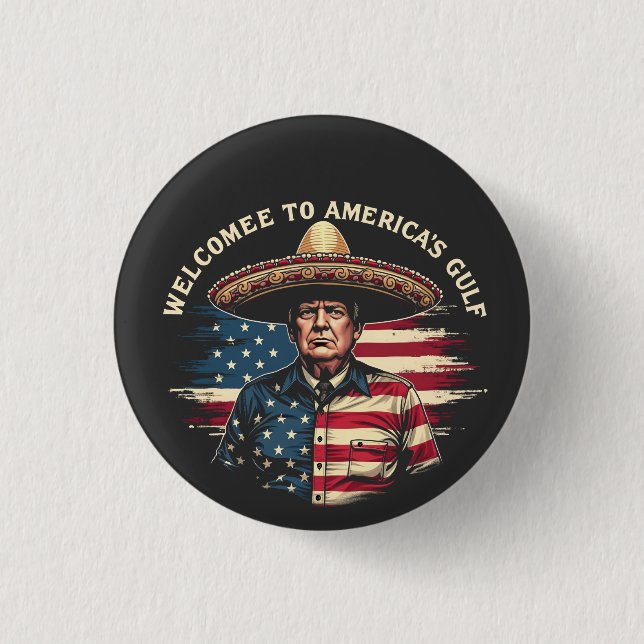 Willkommen an der amerikanischen Ostküste am Golf  Button (Vorderseite)