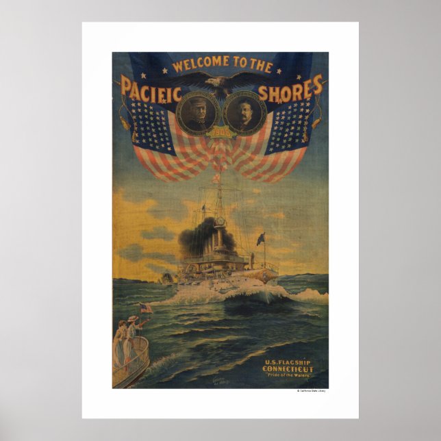Willkommen an der Pazifikküste. LeitinitiativeConn Poster (Vorne)