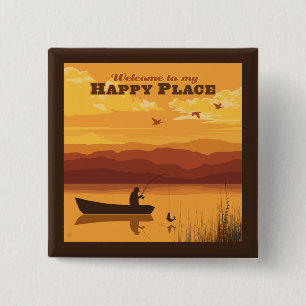 Willkommen an meinem glücklichen Ort Button