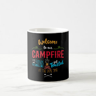 Willkommen an unserem Lagerfeuer Kaffeetasse