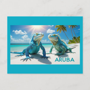 Willkommen auf Aruba Postkarte
