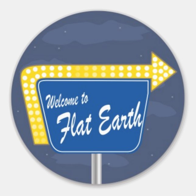 Willkommen auf dem Flat Earth Sticker (Vorderseite)