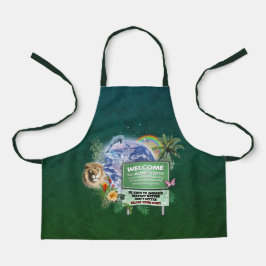 Willkommen auf dem Planeten Erde Schürze