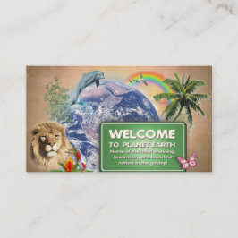 Willkommen auf dem Planeten Erde Visitenkarte