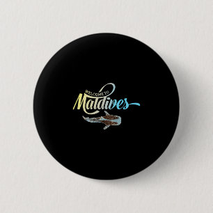 Willkommen auf den Malediven Walhai Urlaub Andenke Button