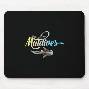 Willkommen auf den Malediven Walhai Urlaub Andenke Mousepad