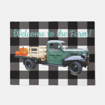 Willkommen auf der Farm Vintage-LKW-Türmatte Karie