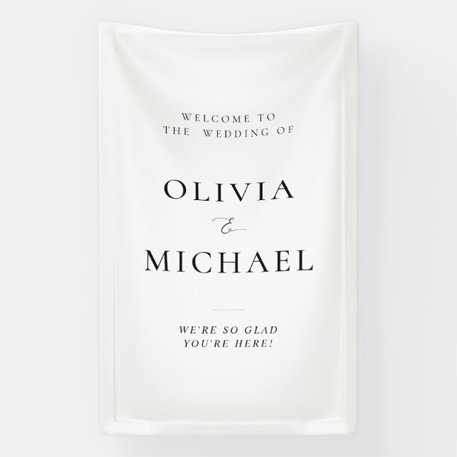 Willkommen auf der Hochzeit Vinyl Signage Banner (Vertikal)