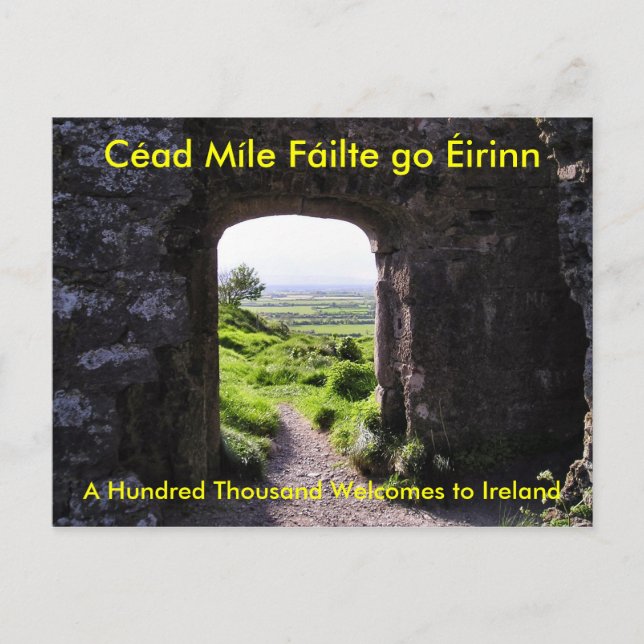 Willkommen auf der irischen Postkarte (Vorderseite)